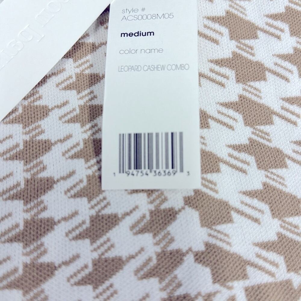 Houndstooth mock neck sleeveless top size M NWT - Picture 3 of 16